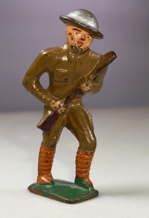 Barclay Pre World War One Children's Dime Store Lead Toy Army Charging Rifleman USA