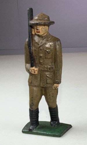Barclay Children's Dime Store Lead Grey Iron Toy Standing Rifleman USA
