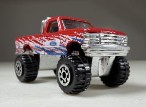 Matchbox Red With Side Graphics Lifted Ford F-150 4X4 1993 China