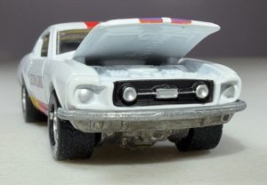 Hot Wheels Lexmark 68 Mustang White W/RR Real Rubber Tires 1968 China