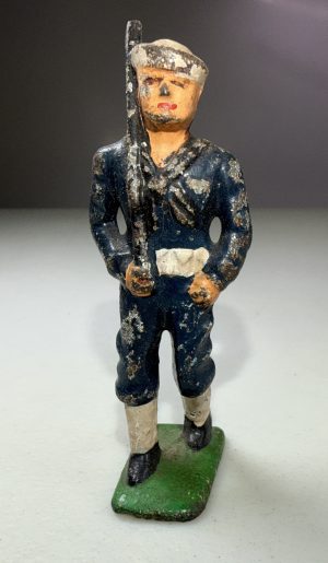Vintage Barclay Lead Toy Sailer with Rifle